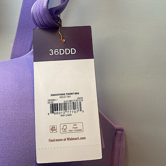NEW JOYSPUN T- SHIRT SIZE 36 DDD PURPLE FULL COVERAGE BRA - Picture 4 of 11